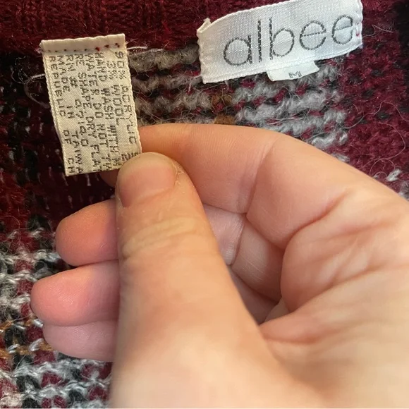 Vintage plaid grandpa style oversized Button-Up Cardigan - Picture 3 of 6